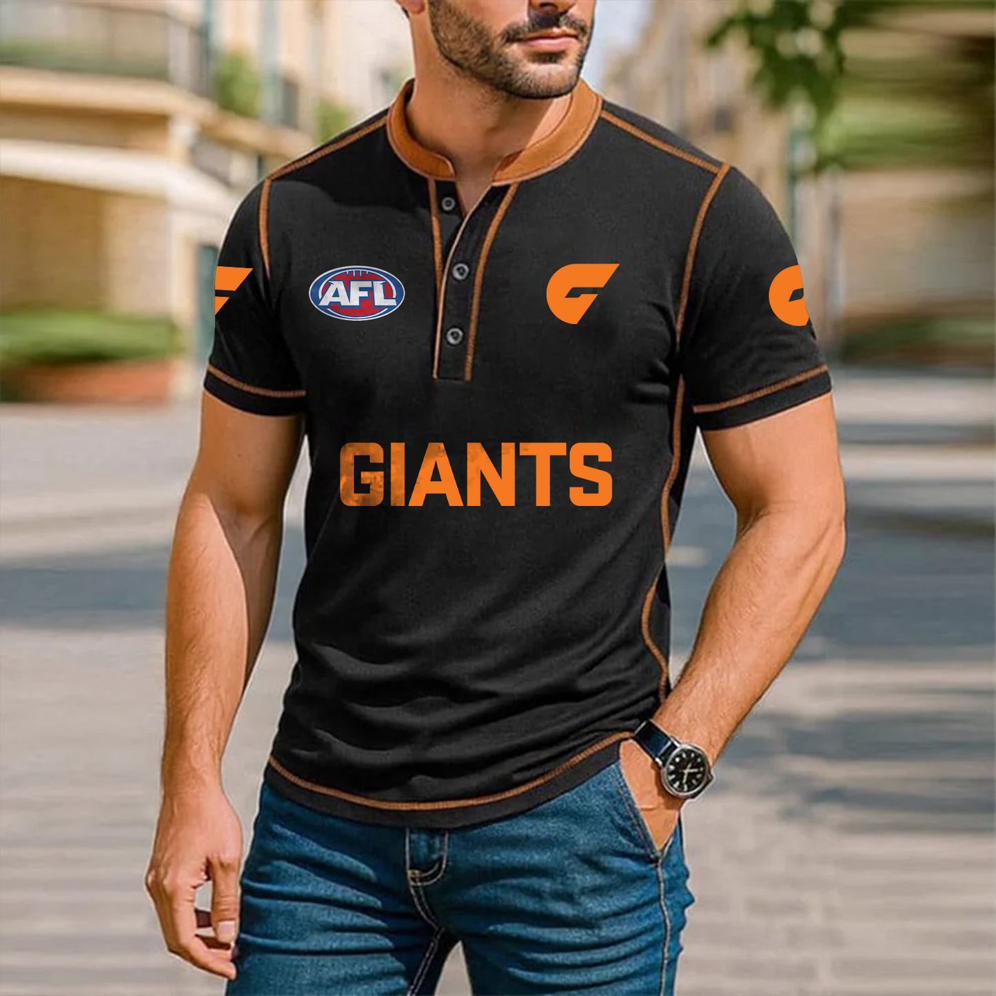 Premium AFL x GWS Polo Tshirt NDT TDT