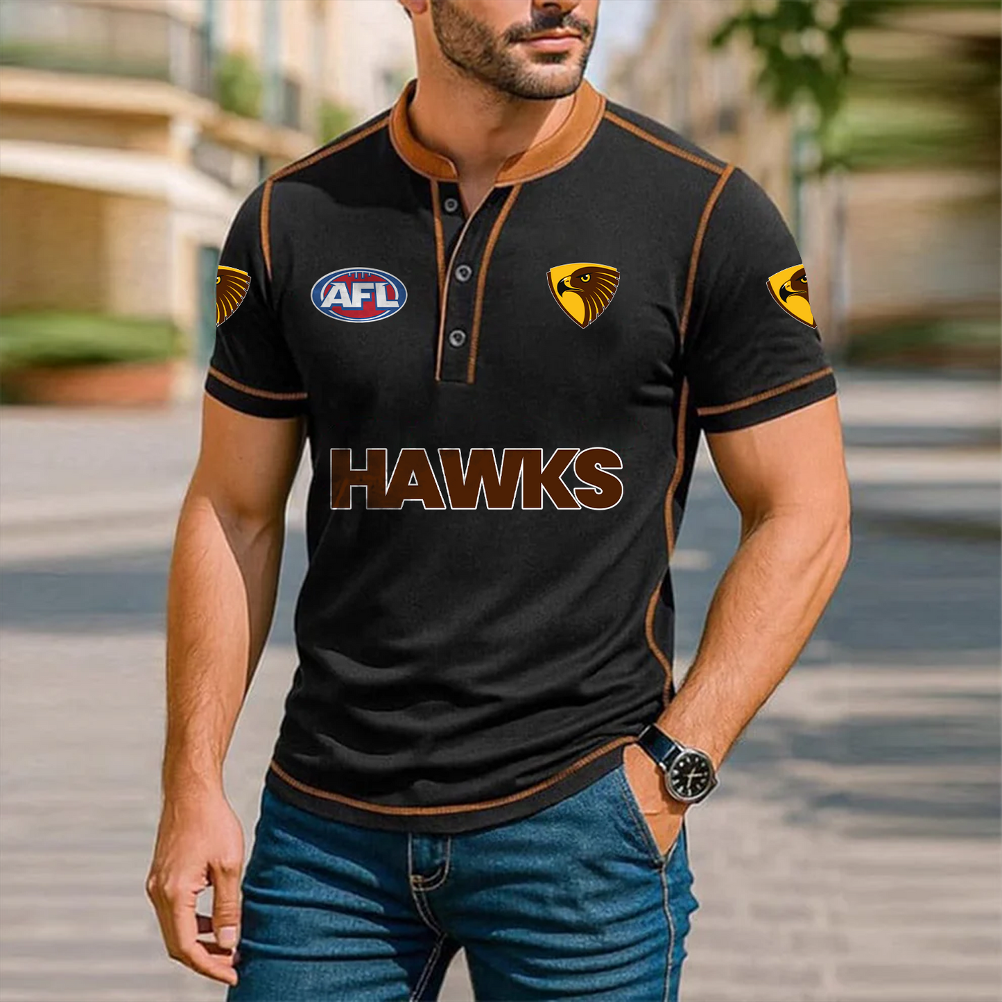 Premium AFL x HAW Polo Tshirt NDT TDT