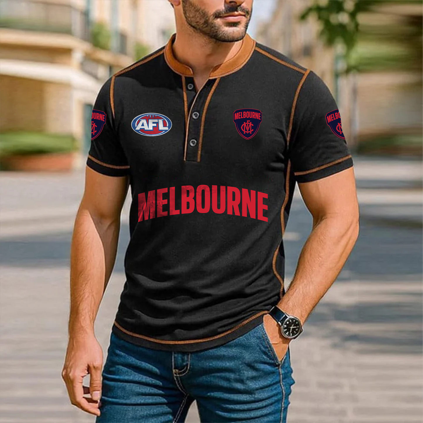 Premium AFL x MEL Polo Tshirt NDT TDT