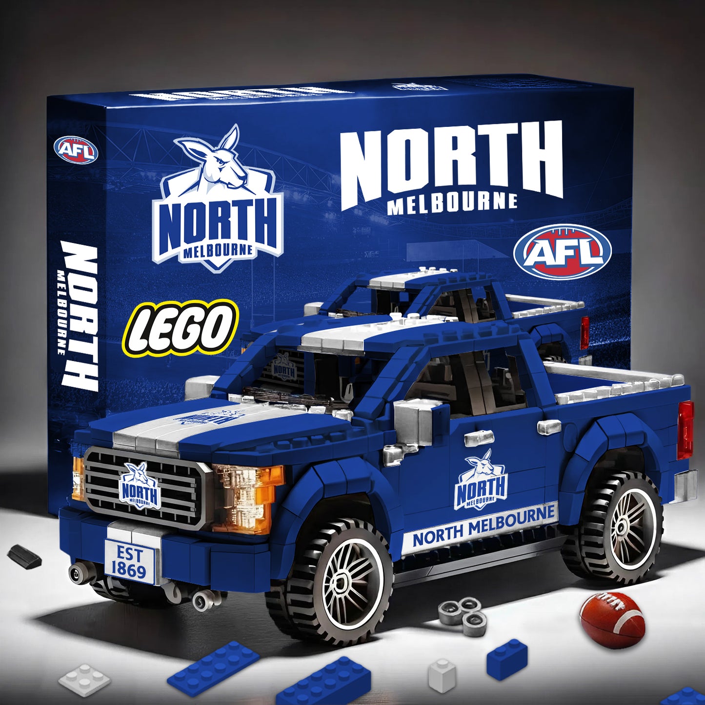 PREMIUM AFL X NM 3D RACING TRUCK BUILDING BLOCK SET TOY NDT NHM