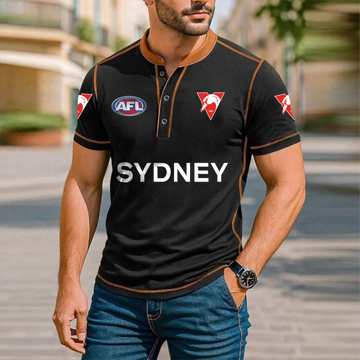 Premium AFL x SYD Polo Tshirt NDT TDT