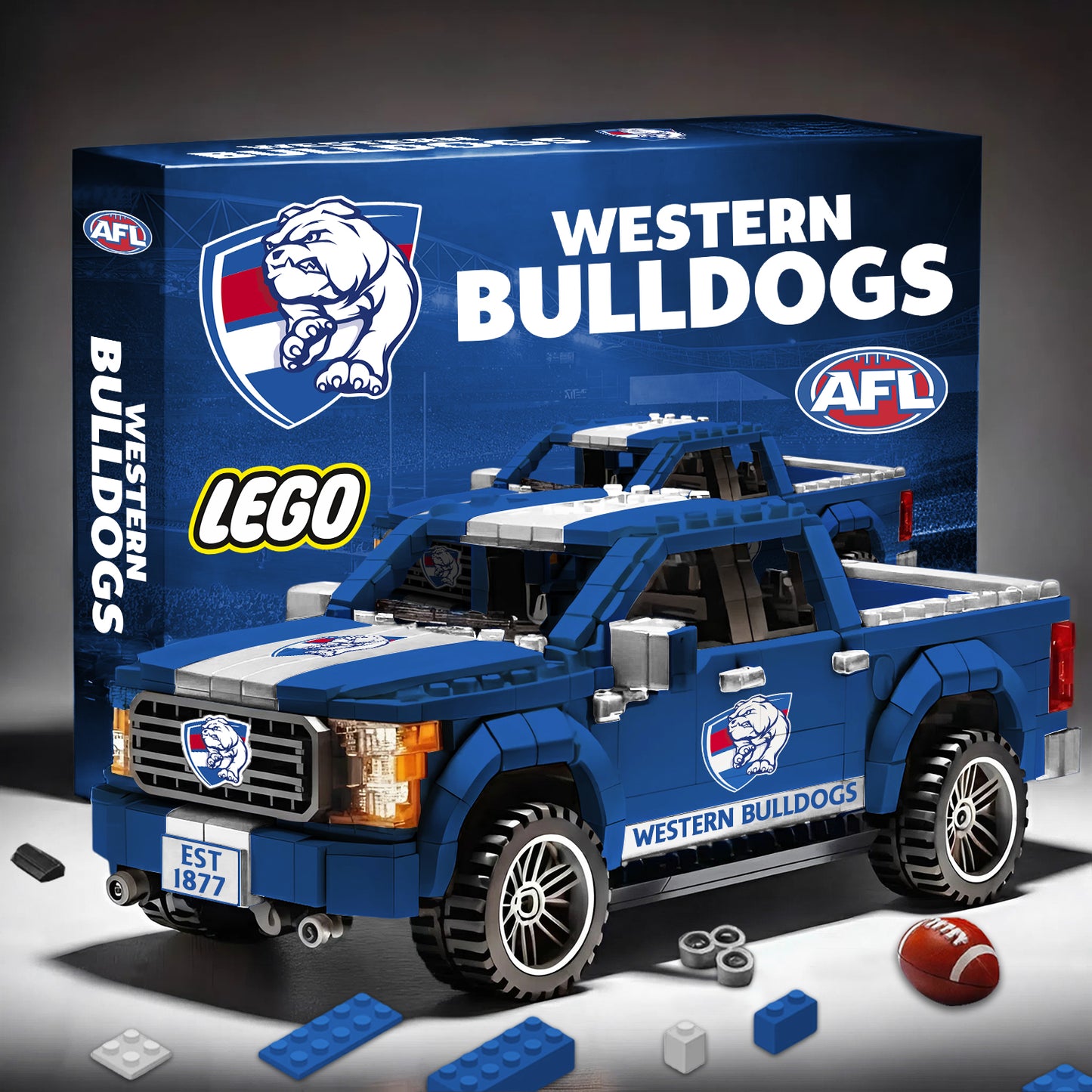 PREMIUM AFL X WB 3D RACING TRUCK BUILDING BLOCK SET TOY NDT NHM