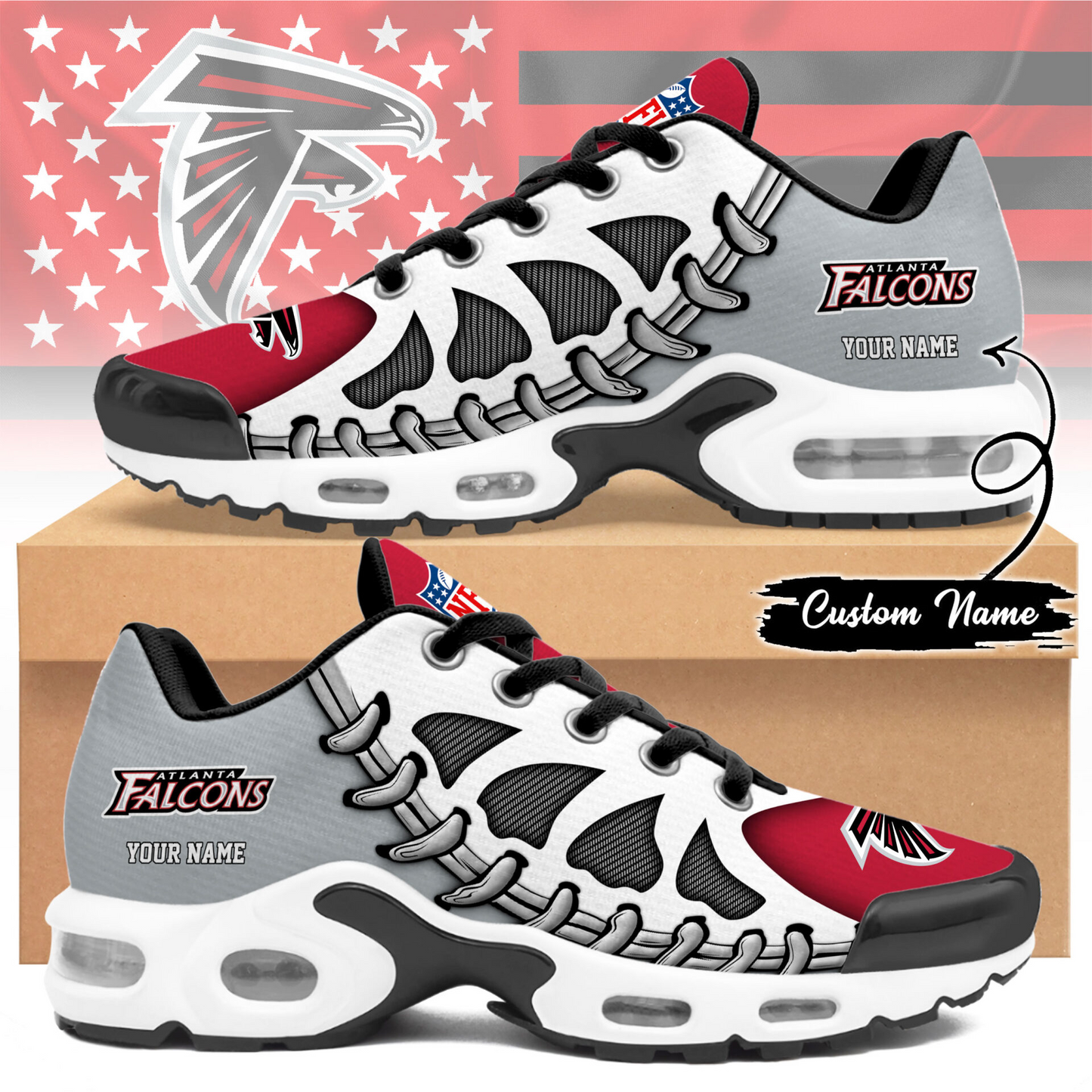 Premium NFL ATL Spine Rush Air Max Sneaker V4 NMD  TTV