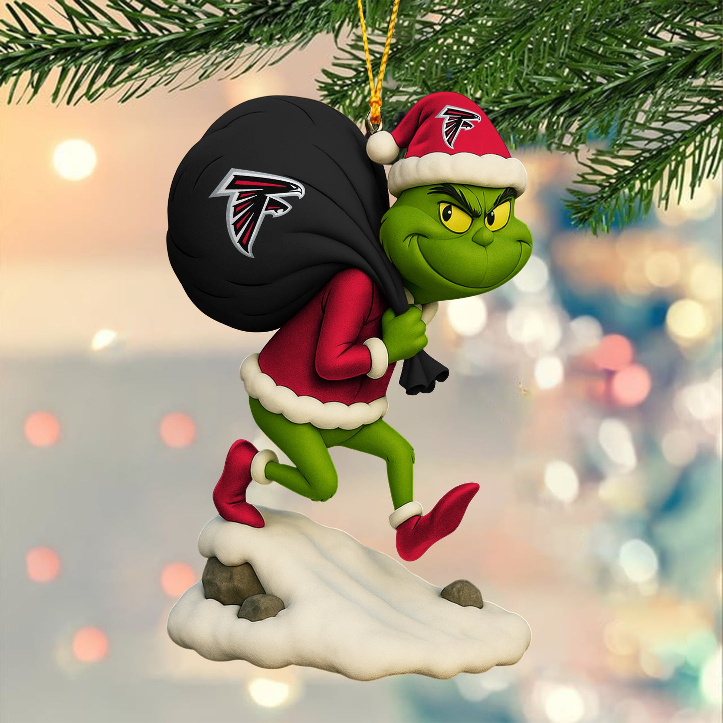 Premium NFL ATL x GR Christmas Tree Ornament V2 NMD NHM