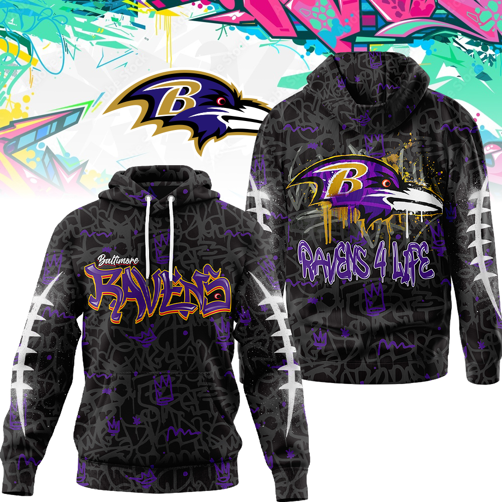 Premium NFL BAL Special Graffiti Hoodie V2 NMD  TTV