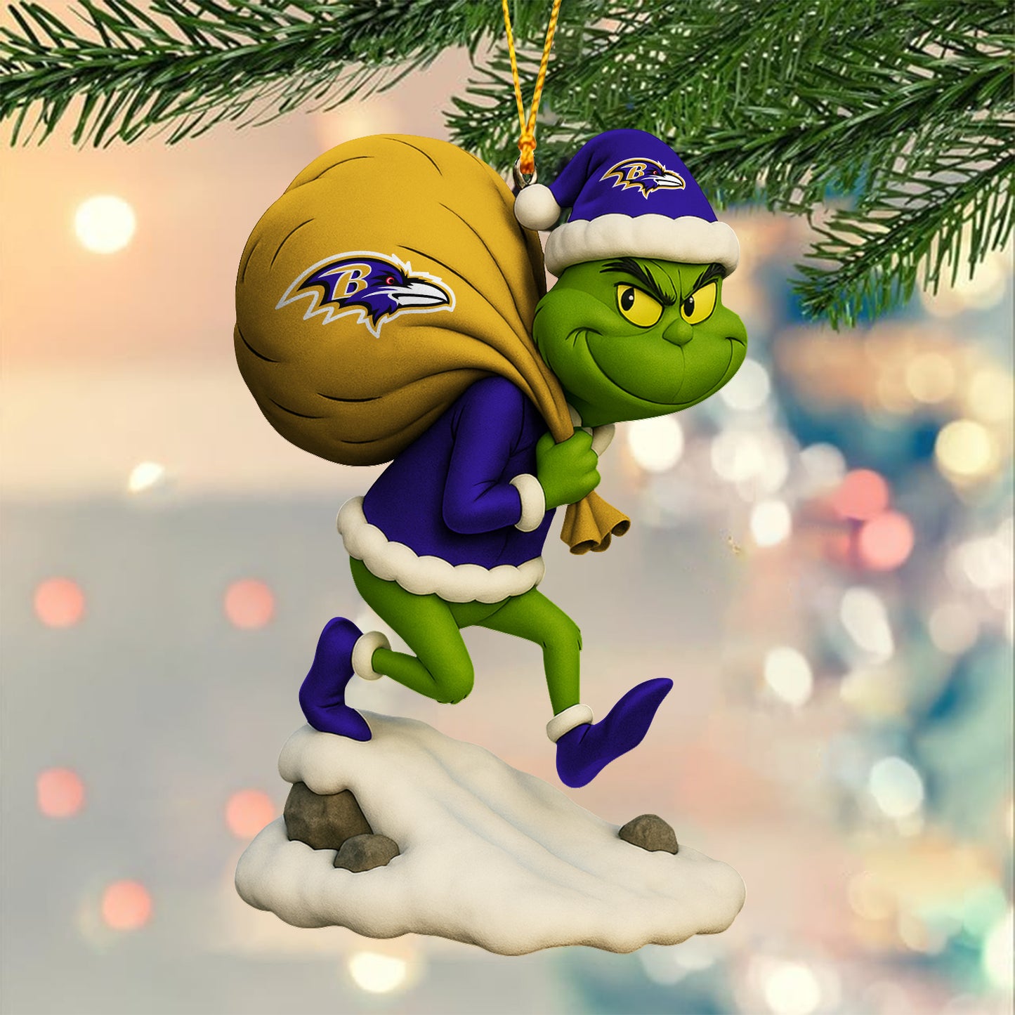 Premium NFL BAL x GR Christmas Tree Ornament V2 NMD NHM