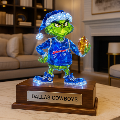 Premium NFL BUF Crystal Style Desktop Ornament V1 NMD  TTV