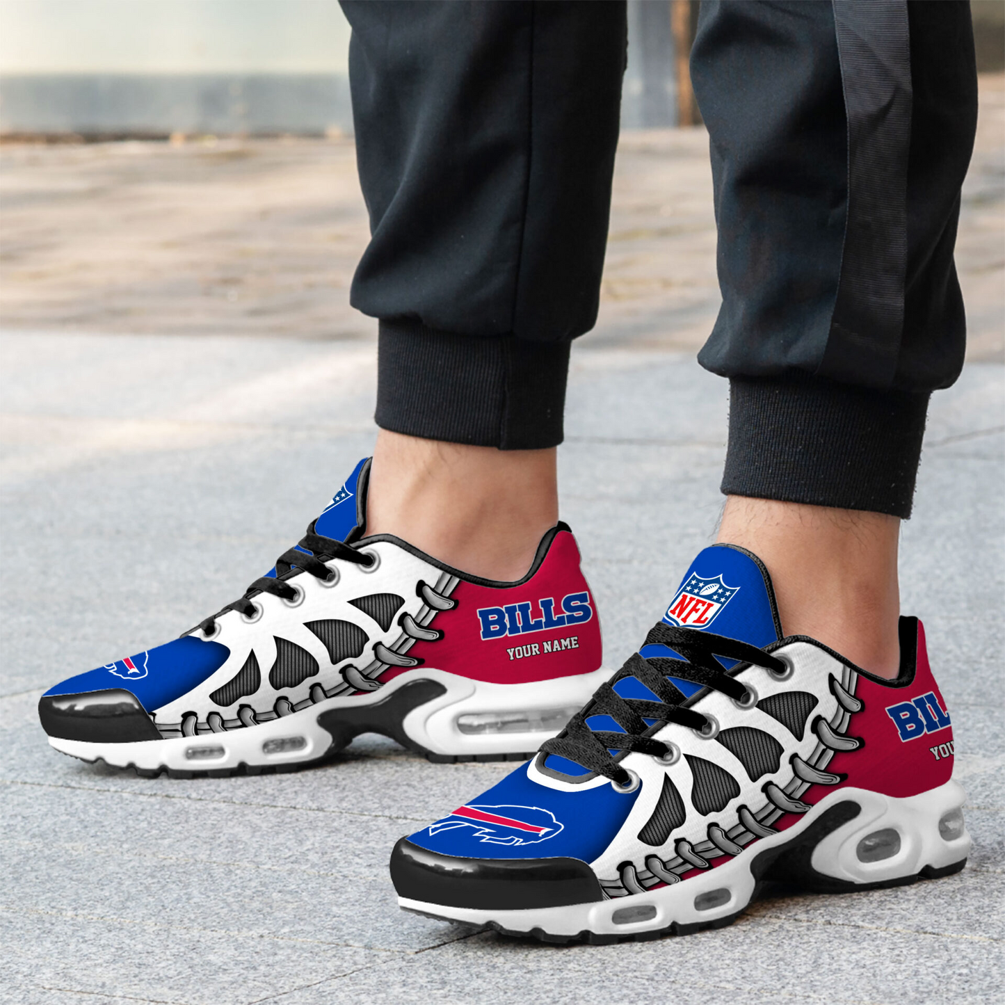 Premium NFL BUF Spine Rush Air Max Sneaker V4 NMD  TTV