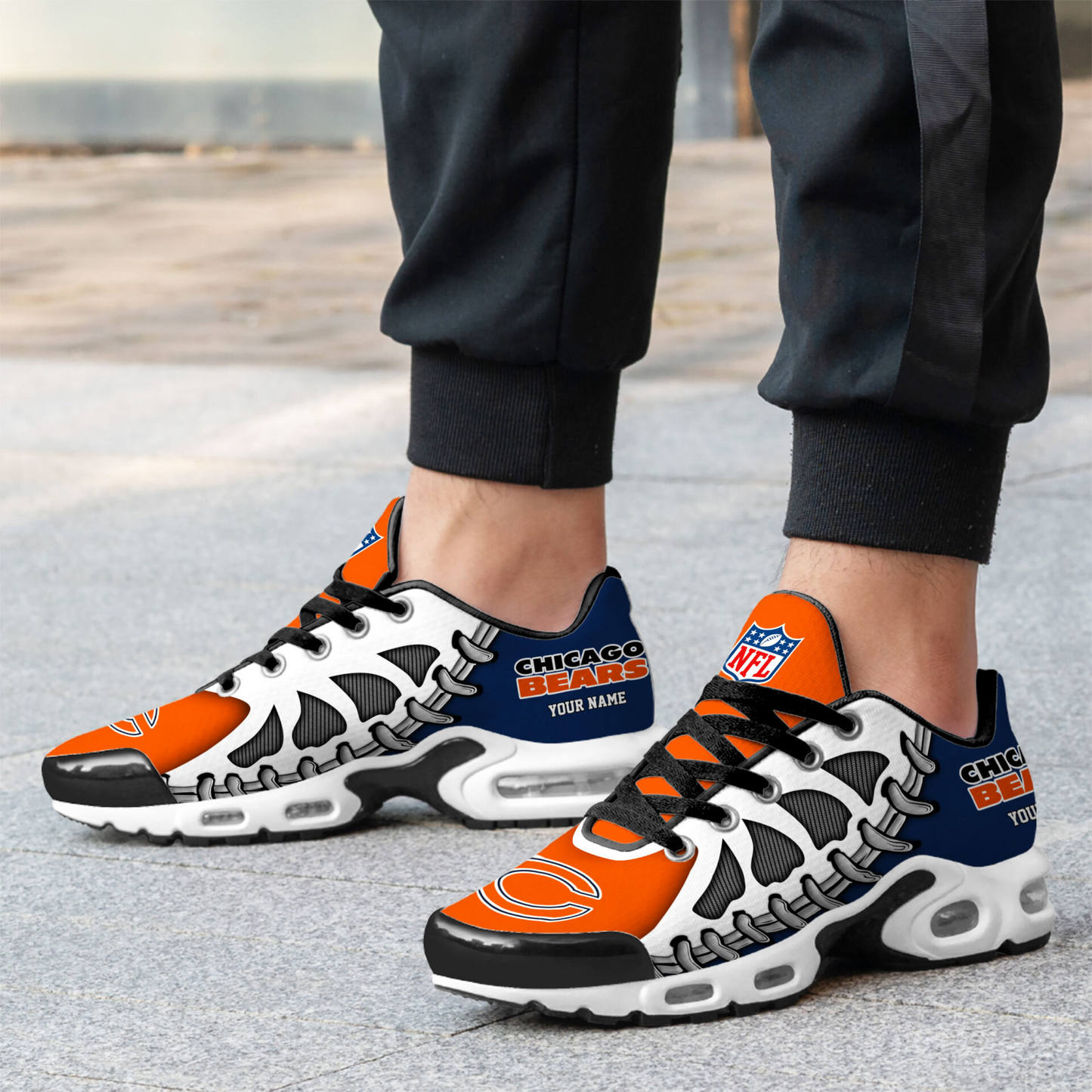 Premium NFL CHI Spine Rush Air Max Sneaker V4 NMD  TTV