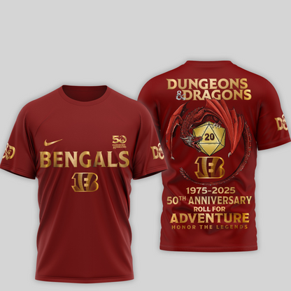 Premium NFL CIN x Dungeons And Dragons 50th Anniversary Shirt V15 NMD TTV
