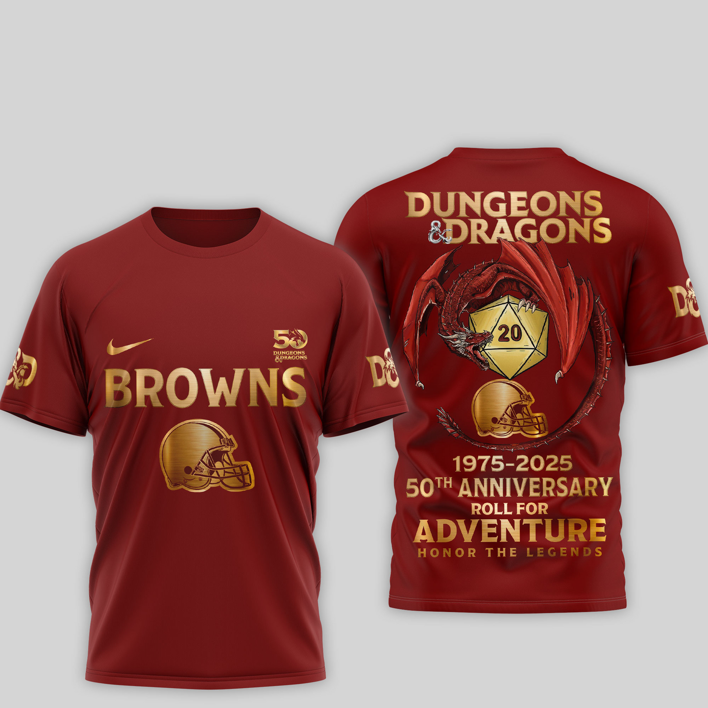 Premium NFL CLE x Dungeons And Dragons 50th Anniversary Shirt V15 NMD TTV