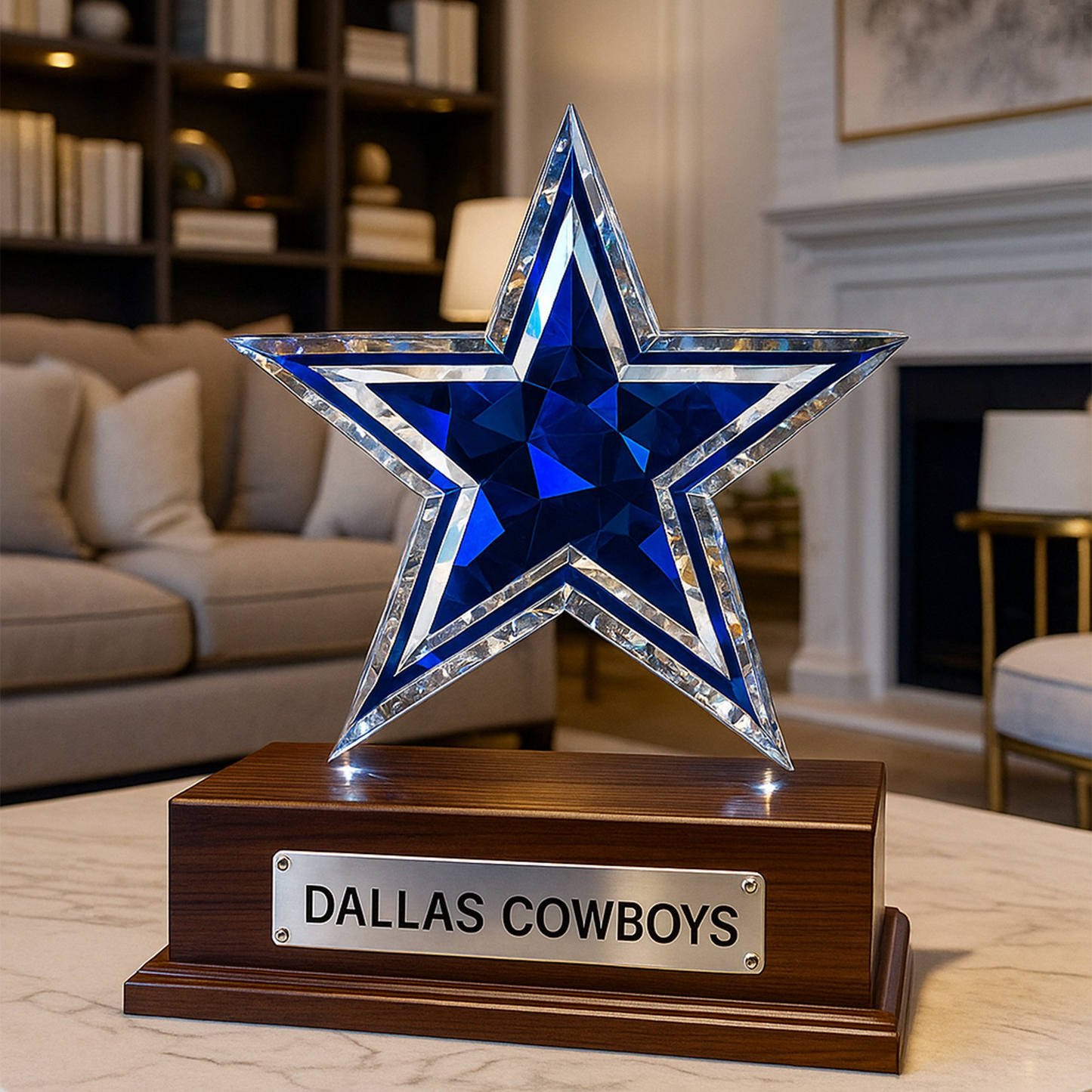 Premium NFL DAL Crystal Style Desktop Ornament V1 NMD  TTV