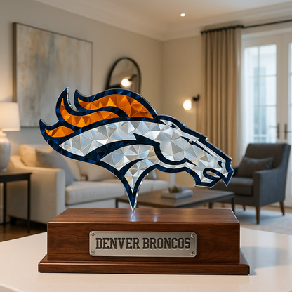 Premium NFL DEN Crystal Style Desktop Ornament V1 NMD  TTV