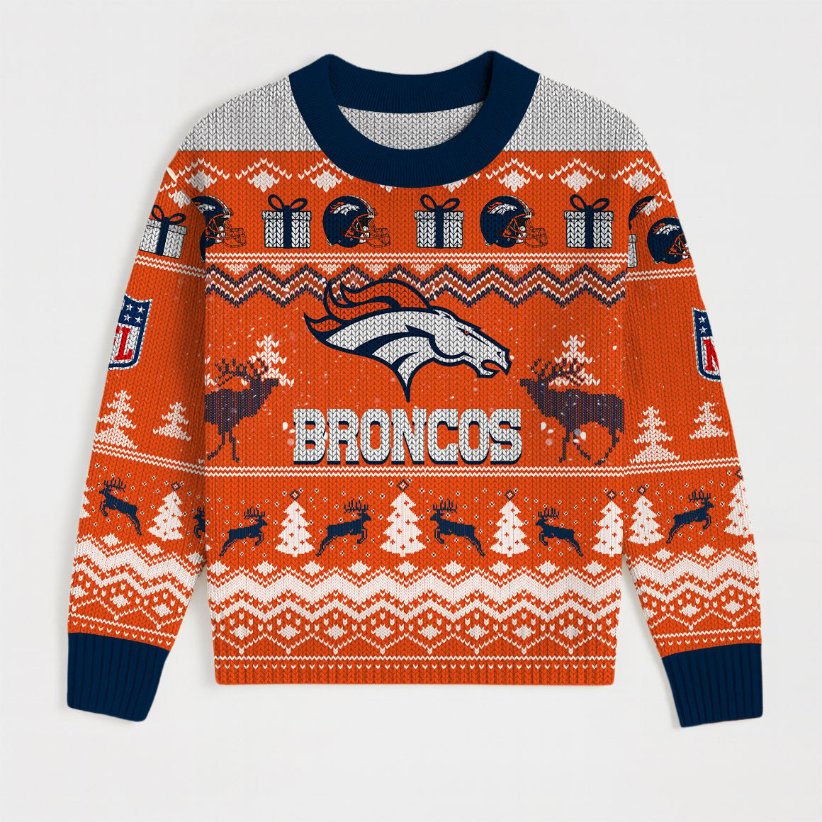 Premium NFL DEN Holiday Sweatshirt & Shorts Set V1 NMD TTV