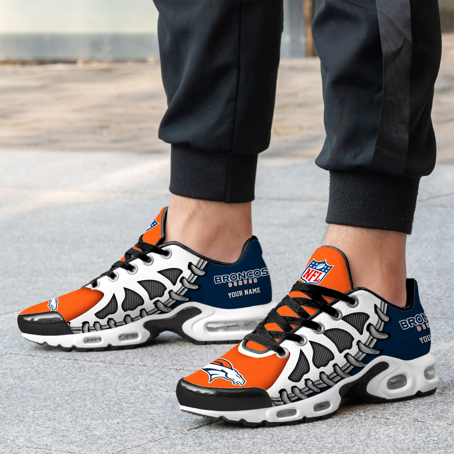 Premium NFL DEN Spine Rush Air Max Sneaker V4 NMD  TTV