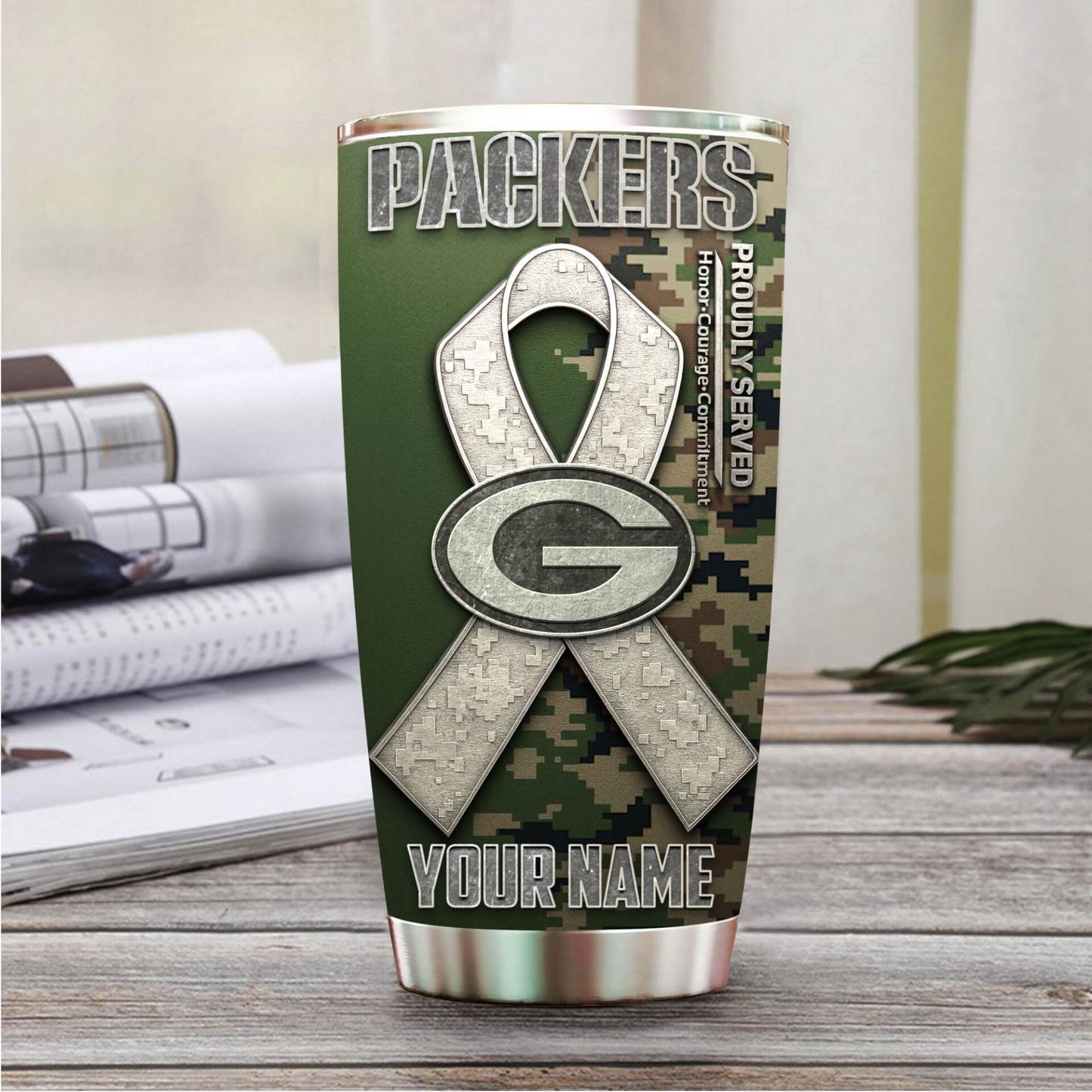 Premium NFL GB Proudly Served Tumbler V1 NMD TTV