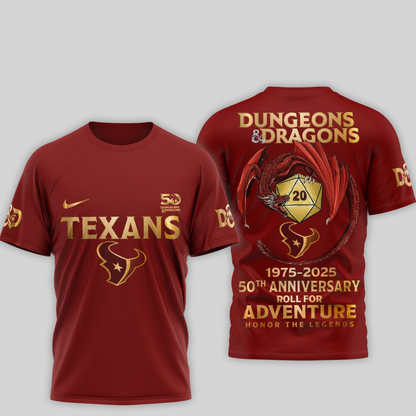 Premium NFL HOU x Dungeons And Dragons 50th Anniversary Shirt V15 NMD TTV