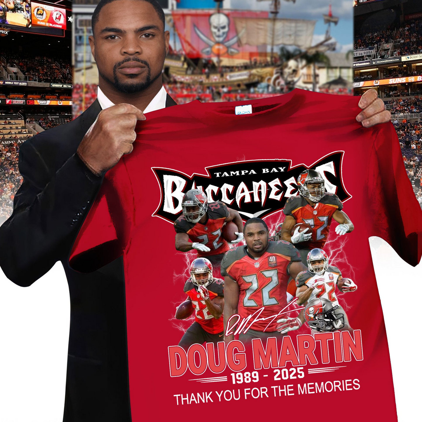 Premium NFL In Memory Of Doug Martin T-Shirt  V2 NMD TTV