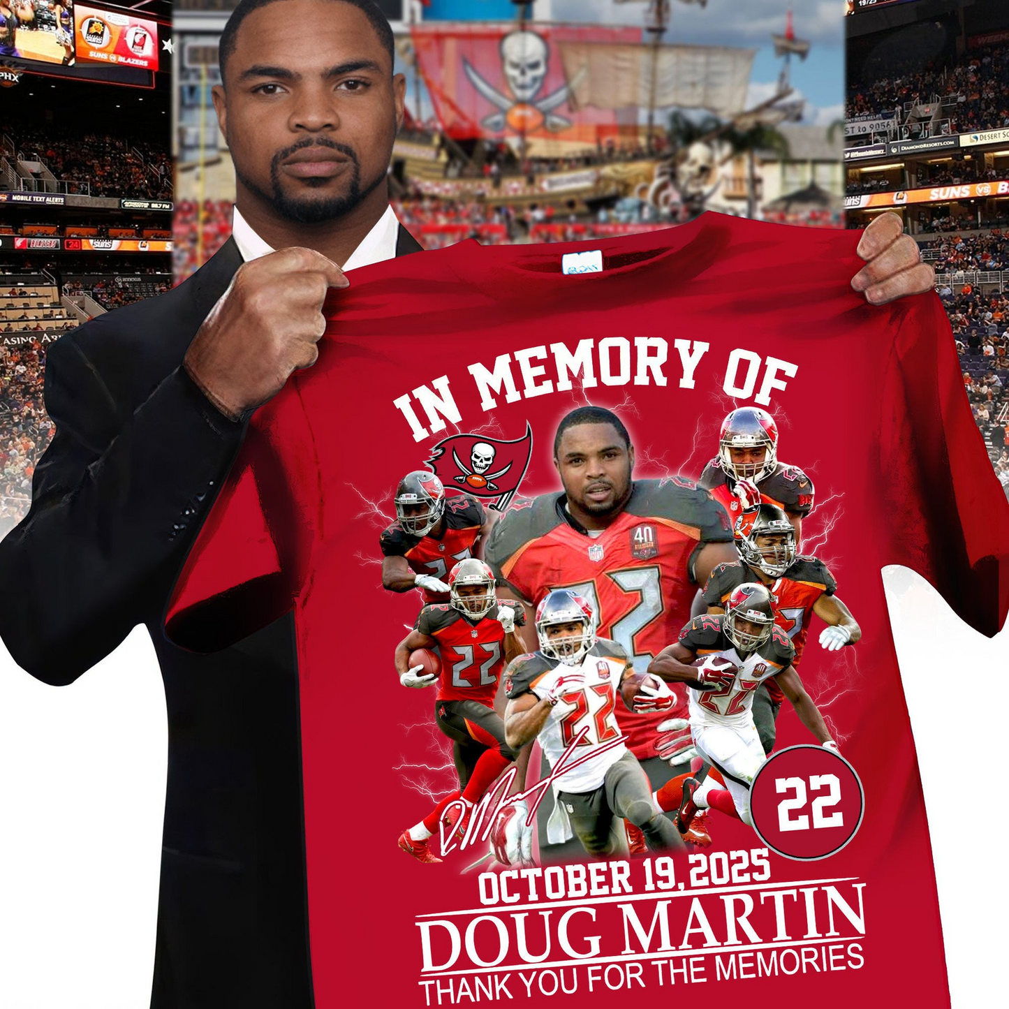 Premium NFL In Memory Of Doug Martin T-Shirt  V4 NMD TTV