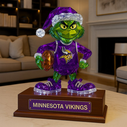Premium NFL MIN Crystal Style Desktop Ornament V1 NMD  TTV