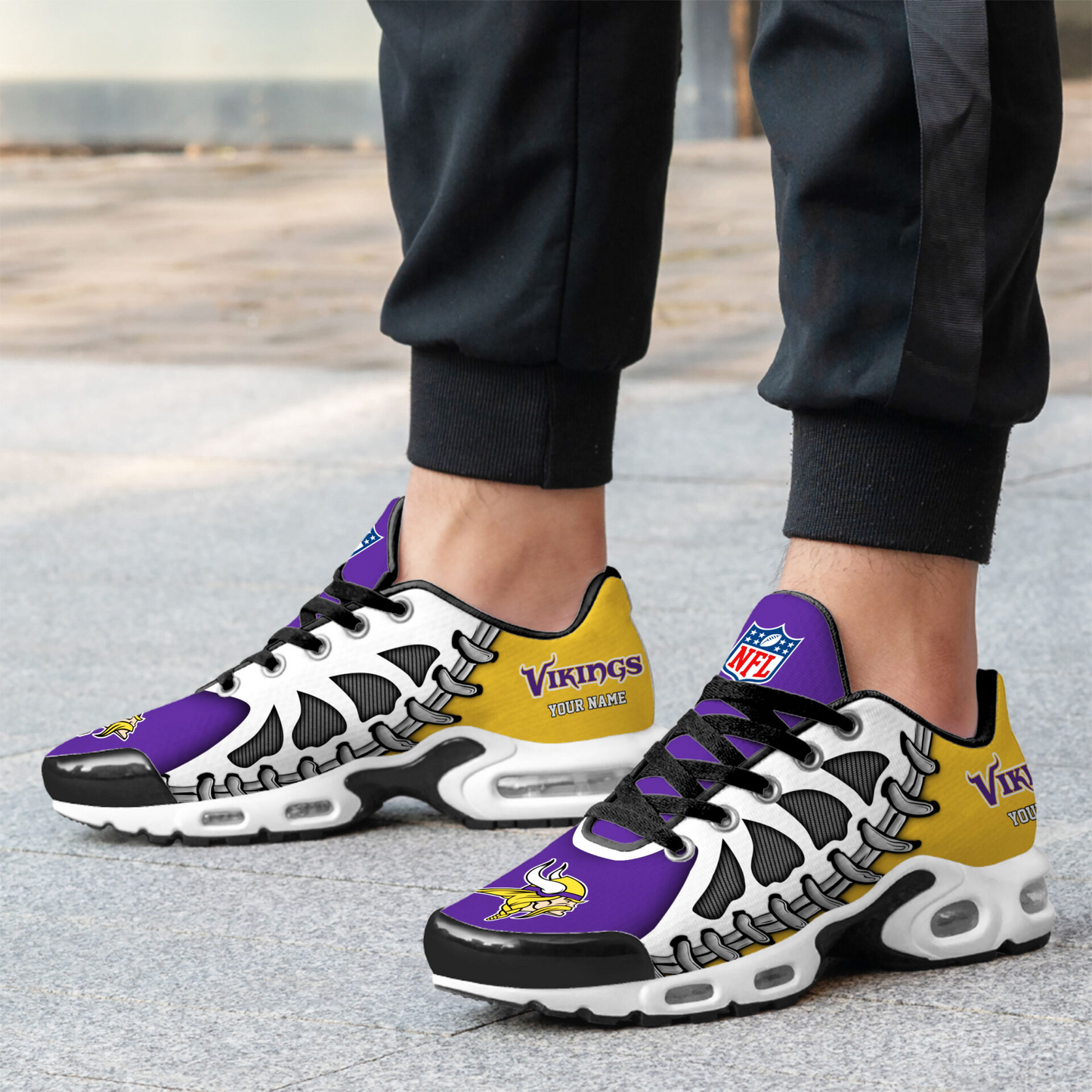 Premium NFL MIN Spine Rush Air Max Sneaker V4 NMD  TTV