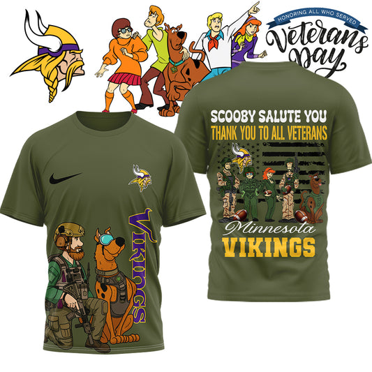 Premium NFL MIN x SCO Salute Veterans T-shirt V15 NMD NHM