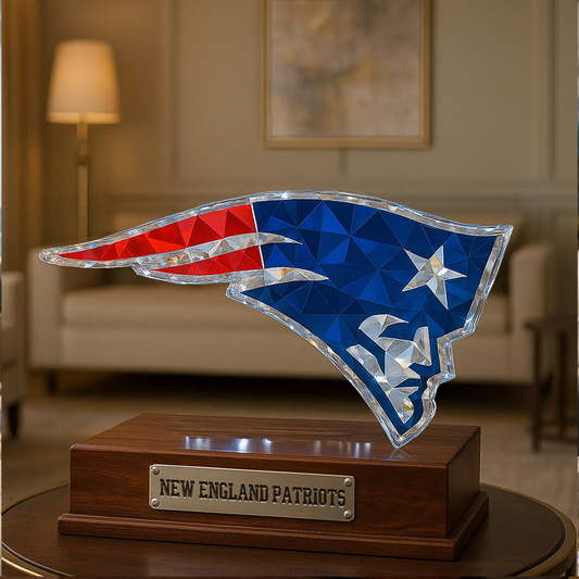 Premium NFL NE Crystal Style Desktop Ornament V1 NMD  TTV