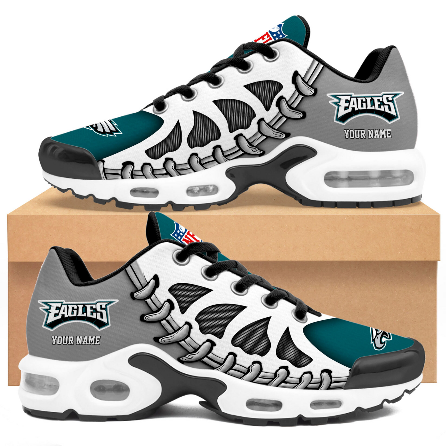 Premium NFL PHI Spine Rush Air Max Sneaker V4 NMD  TTV