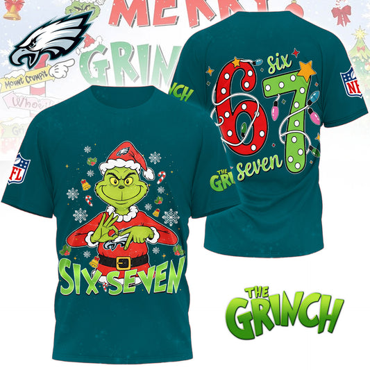 Premium NFL PHI x The Grinch Six Seven T-shirt V14 NMD NHM