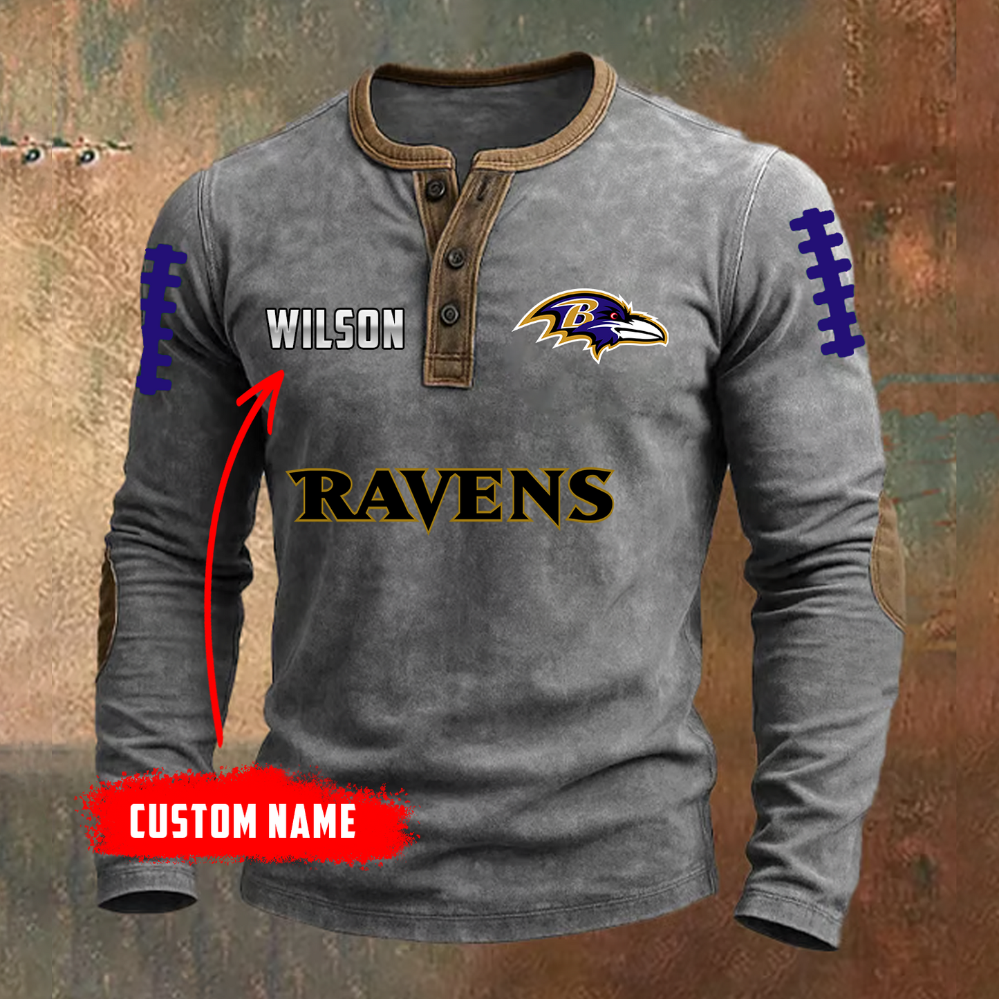 PREMIUM NFL X BAL LONG SLEEVE SHIRT NDT TDT