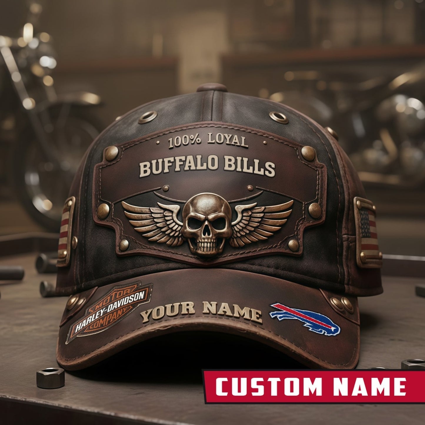 Premium NFL X BUF Harley-Davi Vintage Cap NDT NHM