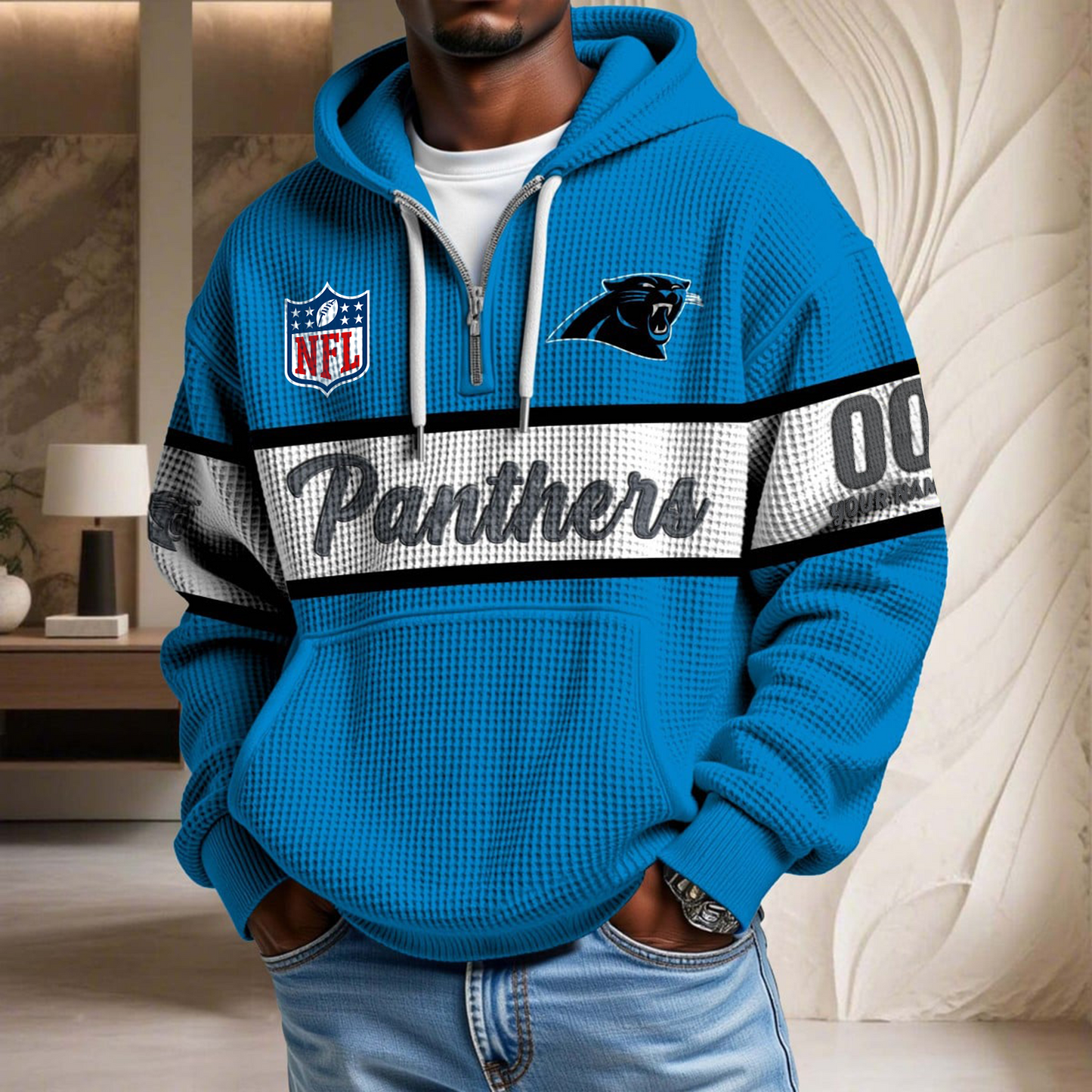 Premium NFL x CAR Waffle Half Zip Hoodie DATND TANTD