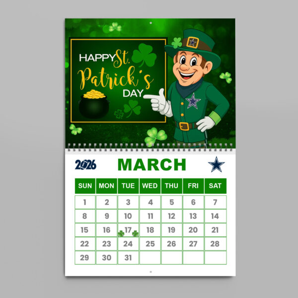 Premium NFL X DAL  2026 Wall Calendar NDT NHM