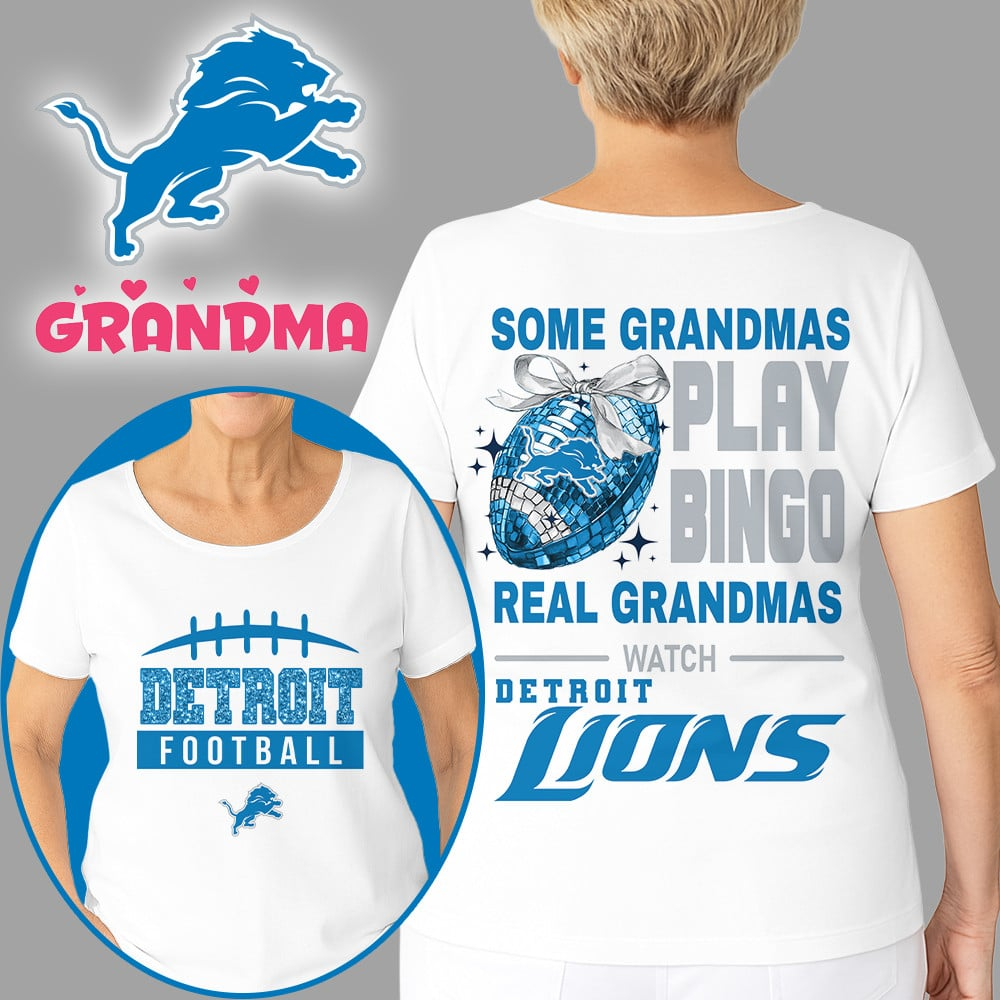 Premium NFL X DET Football Grandmas Fan 3D SHIRT  NDT NHM