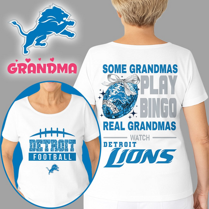 Premium NFL X DET Football Grandmas Fan 3D SHIRT  NDT NHM