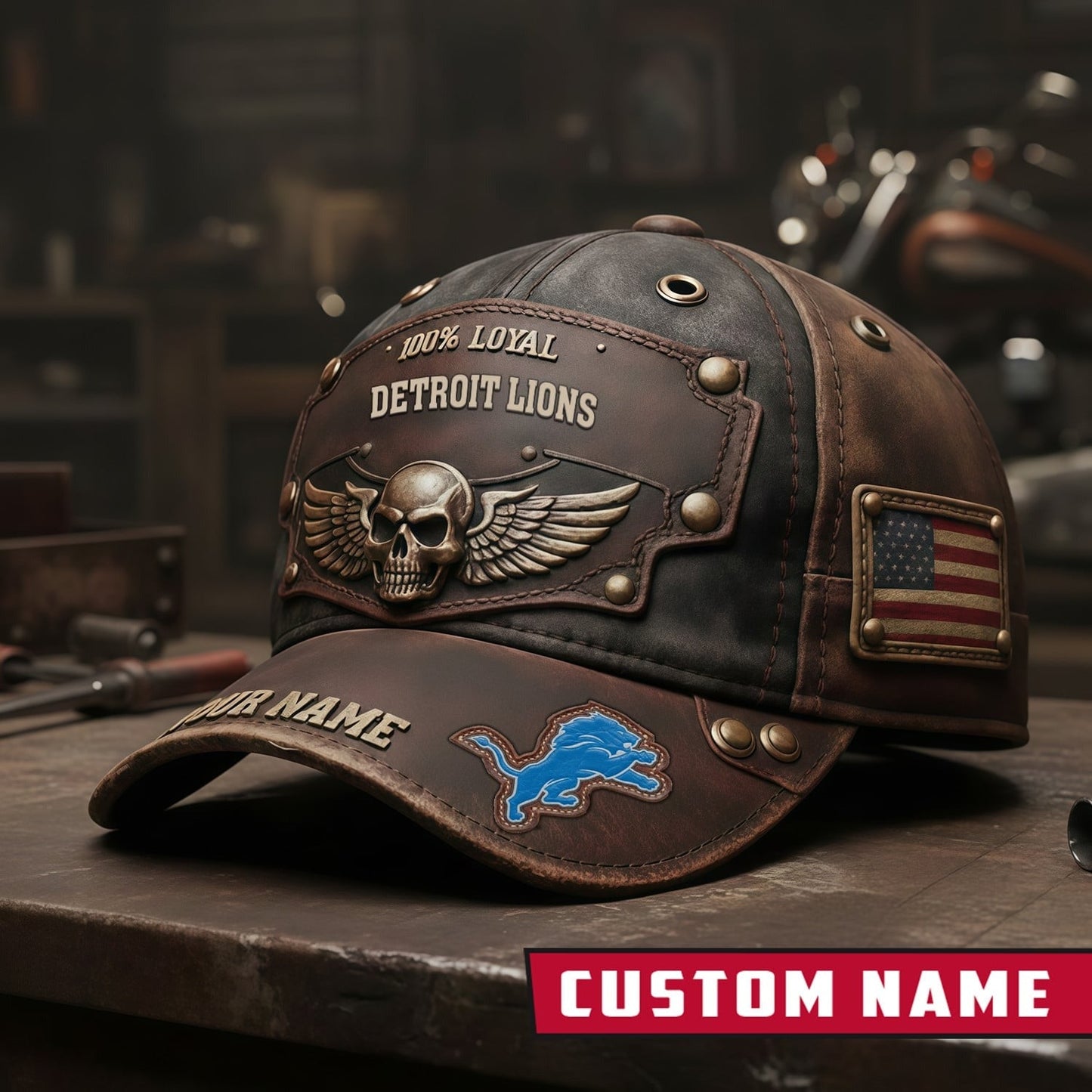 Premium NFL X DET Harley-Davi Vintage Cap NDT NHM