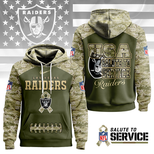 Premium NFL x LVR Salute To Service Camo Hoodie NDT TDT