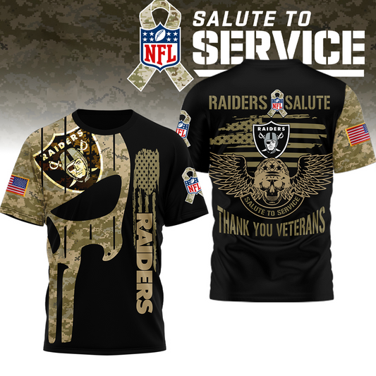 Premium NFL x LVR Thank you Veterans 3D Shirt NDT TDT