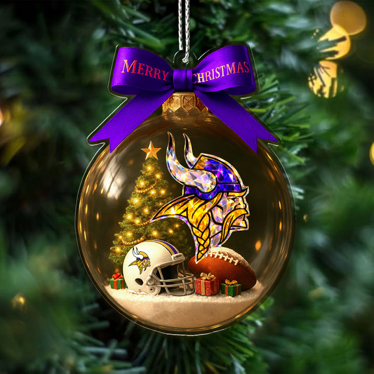 Premium NFL X MIN Christmas Ornaments NDT TDT