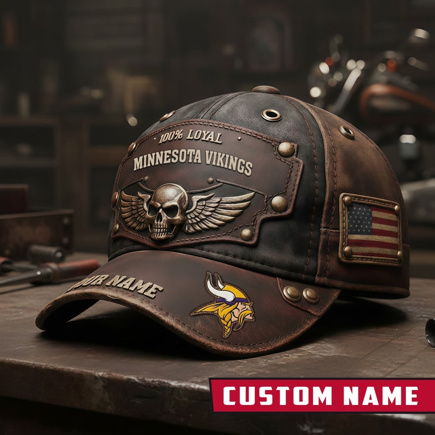 Premium NFL X MIN Harley-Davi Vintage Cap NDT NHM
