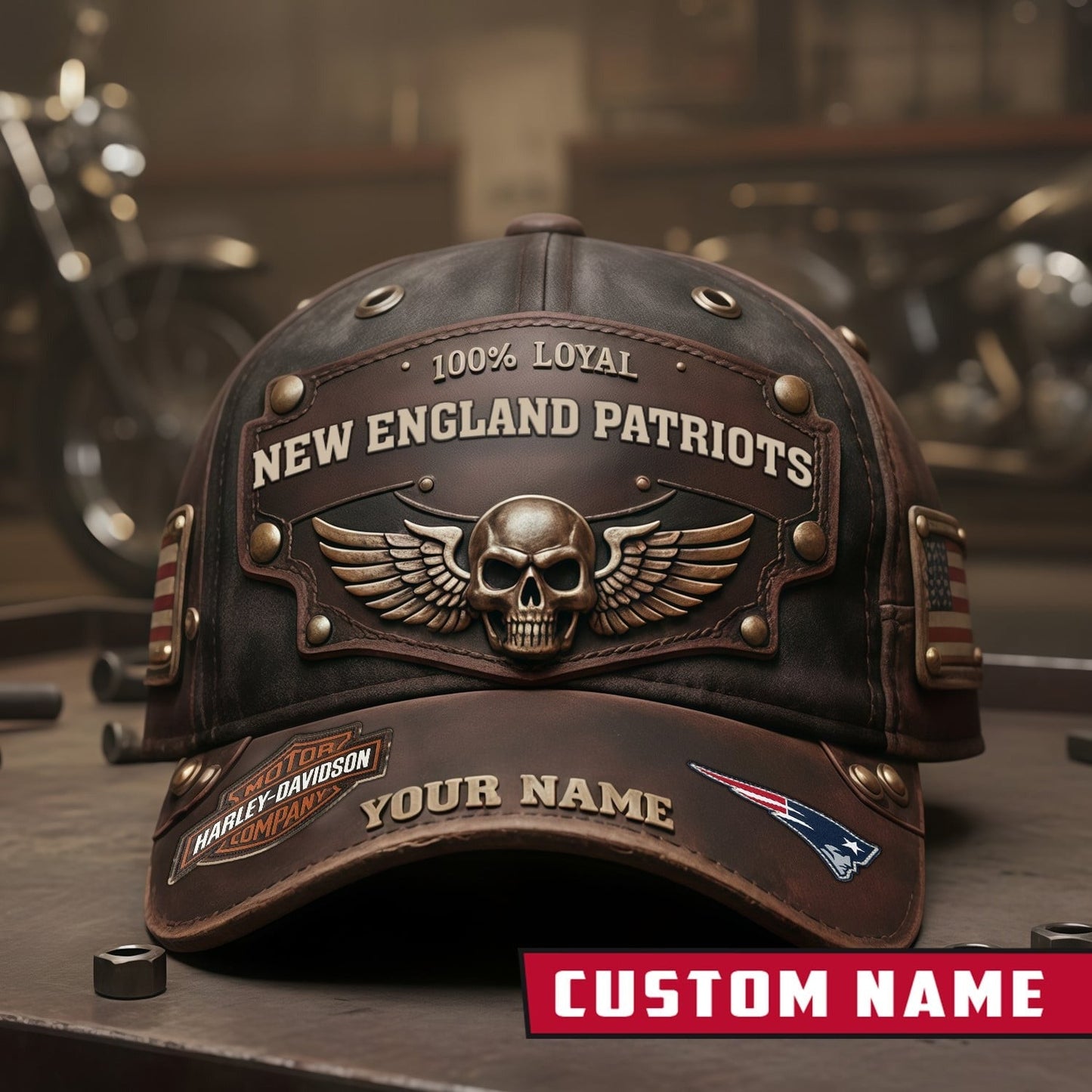 Premium NFL X NE Harley-Davi Vintage Cap NDT NHM