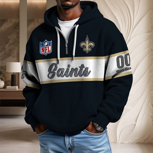 Premium NFL x NO Waffle Half Zip Hoodie DATND TANTD