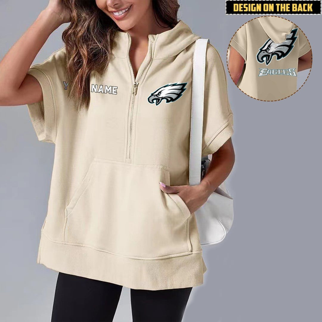 PREMIUM NFL X PE Short Sleeve Hooded Sweatshirt NDT LVH