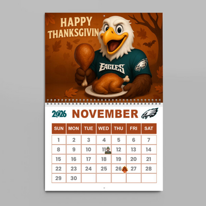 Premium NFL X PHIL  2026 Wall Calendar NDT NHM