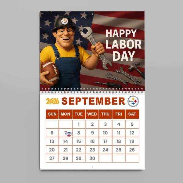 Premium NFL X PIT 2026 Wall Calendar NDT NHM