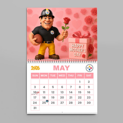 Premium NFL X PIT 2026 Wall Calendar NDT NHM