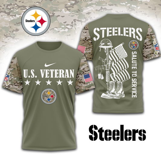 Premium NFL x PIT Salute To Service 3D Shirt DATND TANTD