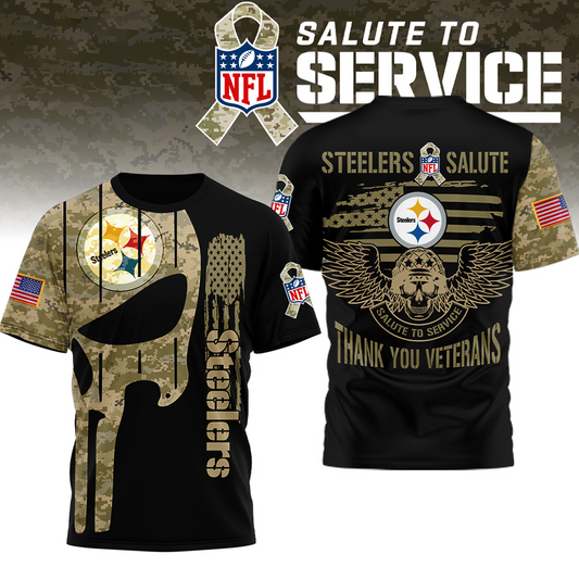 Premium NFL x PIT Thank you Veterans 3D Shirt NDT TDT