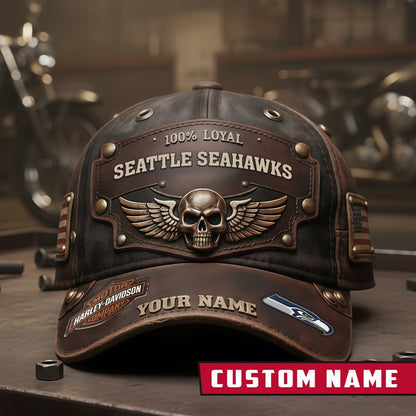 Premium NFL X SEA Harley-Davi Vintage Cap NDT NHM