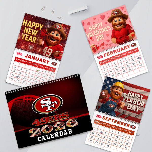 Premium NFL X SF  2026 Wall Calendar NDT NHM